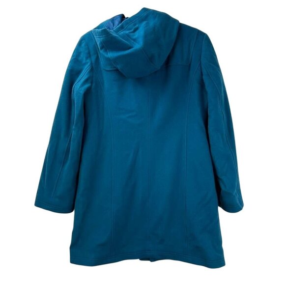 VTG L.L Bean Womens Size 8 100% Lambswool Duffle Thinsulate Coat Toggle Blue - Picture 2 of 16